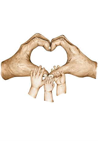 Morföräldrar till 3 barnbarn (Färg) - Poster